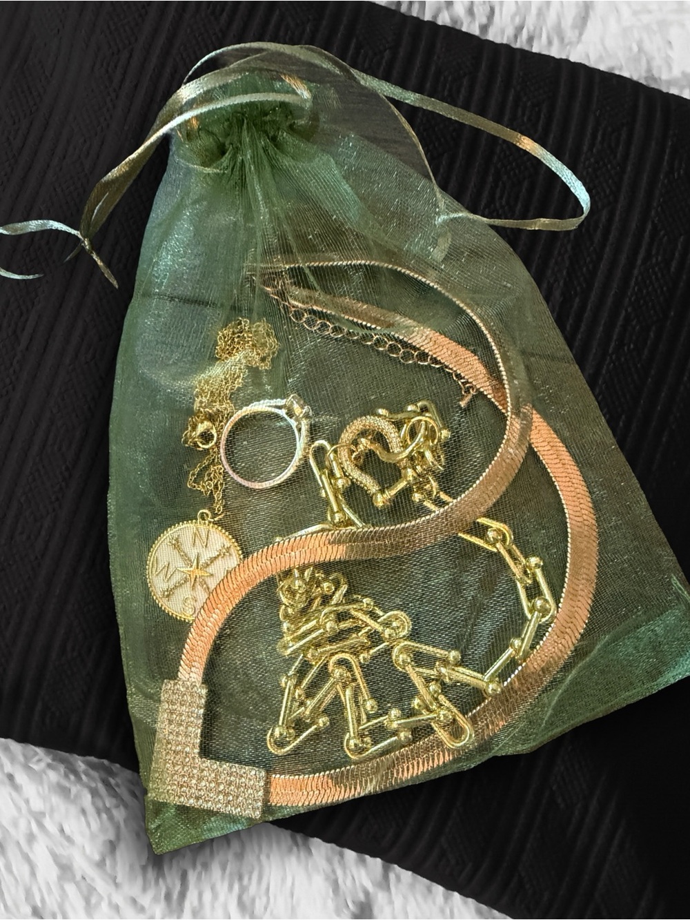 Jewelry Bundle-3 Necklaces and a Solitaire Ring. Mixed Metals. Fashion Jewelry